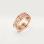 CARTIER Love Band Rose Gold Classic Model Paved Diamonds Пръстен, снимка 9