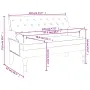 vidaXL Пейка с облегалка, тъмнокафява, 120x62x75,5 см, плат, снимка 8