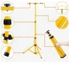 Стойка за прожектори и фенери, Тип трипод, Алуминий, Жълт, 60/160 см, снимка 9