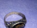 СТАРИНЕН ЕМАЙЛИРАН ОСМАНСКИ СРЕБЪРЕН ПРЪСТЕН СРЕБРО 925 със СУЛТАНСКА ТУГРА РЪЧНА ИЗРАБОТКА 40619, снимка 9