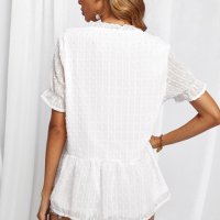 Дамска елегантна блуза в бяло, снимка 10 - Корсети, бюстиета, топове - 39994009