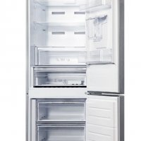 Хладилник с фризер No frost A+++ Нов инокс с диспенсър 60 месеца гаранция, снимка 4 - Хладилници - 39692287