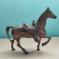месингова статуетка-кон, снимка 1 - Други ценни предмети - 42110516