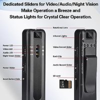 Нова камера за тяло с аудио и видео 64GB ротационен обектив, нощно виждане, снимка 2 - Чанти, стативи, аксесоари - 41947927