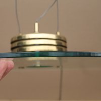 Немски абажур-стъкло и месинг, снимка 9 - Антикварни и старинни предмети - 42434831
