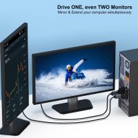 BENFEI DVI към HDMI двупосочен DVI(DVI-D) към HDMI мъжки към женски адаптер с позлатени конектори, снимка 6 - Кабели и адаптери - 40118248