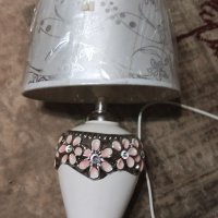 Нощна лампа керамика със кристали, снимка 2 - Други - 34454722