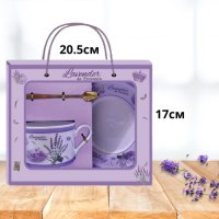 Комплект от 3 части, чашка с чинийка и лъжичка, снимка 4 - Подаръци за жени - 44200573