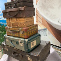 4 броя стари куфара, снимка 3 - Декорация за дома - 36330942