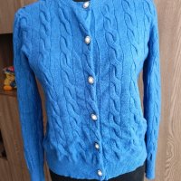 Синя жилетка и пуловер, снимка 1 - Жилетки - 42219773