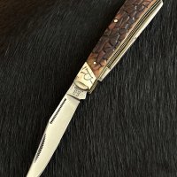 Trappper Brown Bone. Сгъваем ловен нож с две полирани остриета. (RR2057), снимка 2 - Ножове - 40563606
