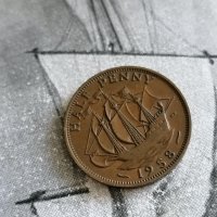 Монета - Великобритания - 1/2 (половин) пени | 1958г., снимка 1 - Нумизматика и бонистика - 34114053