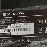 43"LG 43LJ500V със счупен екран на части, снимка 2 - Телевизори - 44697507