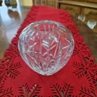 Страхотна антикварна чешка кристална купа ваза Бохемия , снимка 5 - Антикварни и старинни предмети - 41419581
