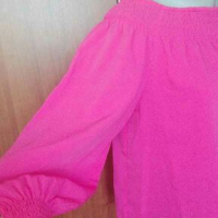 Красива розова блуза от шифон🍀❤S,M,L❤🍀арт.4190, снимка 2 - Блузи с дълъг ръкав и пуловери - 36253996