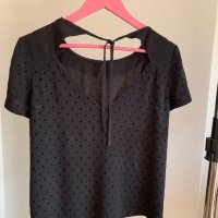 Нова черна блуза размер S, снимка 9 - Тениски - 41328743