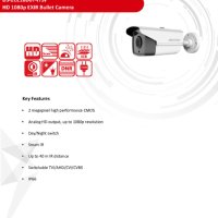 Водоустойчива 2MPx FULL HD Hikvision HDTVI HDCVI DS-2CE16D0T-IT3F EXIR Камера 40 Метра Нощно Виждане, снимка 2 - HD камери - 41502010