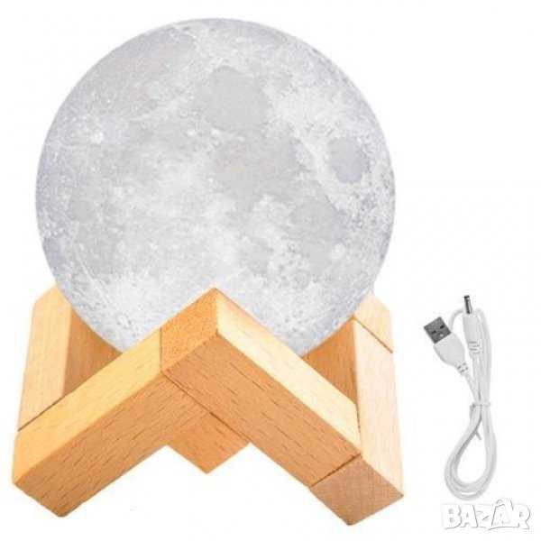 Нощна лампа с формата на луна, снимка 1