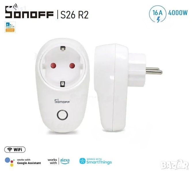 SONOFF S26R2 WiFi Интелигентен Контакт, снимка 1