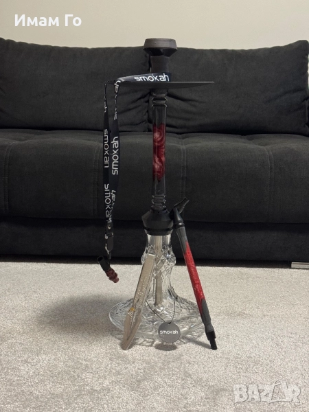 Smokah Diamond Series – Black/Red – ново премиум наргиле / shisha / hookah, снимка 1