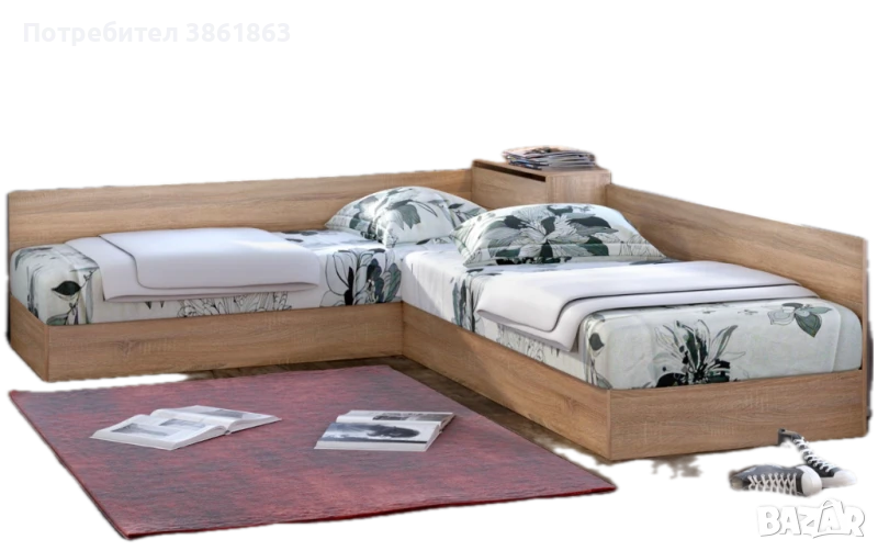 Две ъглови легла с ракла - в отлично състояние, снимка 1