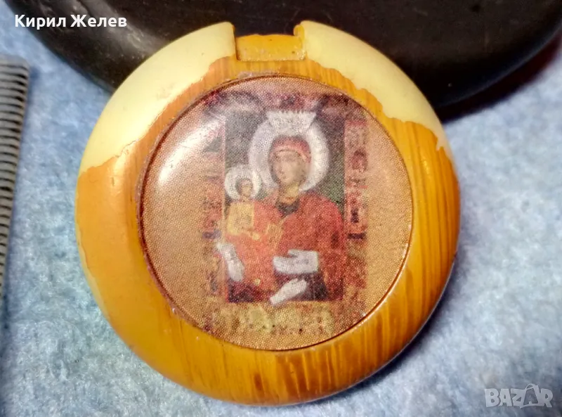 ДВУСТРАННА ИКОНКА СВЕТА БОГОРОДИЦА и БАЧКОВСКИ МАНАСТИР СУВЕНИР ВИСУЛКА от СТАР КЛЮЧОДЪРЖАТЕЛ 47614, снимка 1