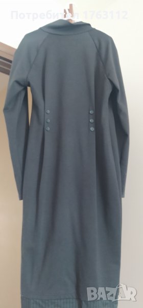 Fetish официална черна рокля, с пръст на ръкава и копчета около деколтето за висока яка или свалена, снимка 1