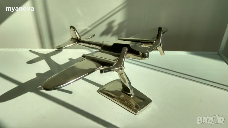 Хромиран, масивен, английски самолет в стил Art Deco , снимка 1