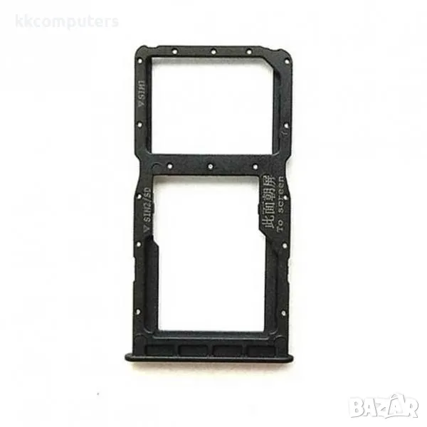 SIM / MicroSD държач /Черен/ за Huawei P30 Lite Баркод : 563108, снимка 1