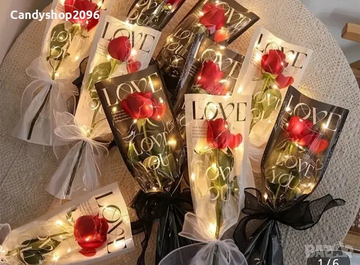 Светещи рози за подарък , снимка 1