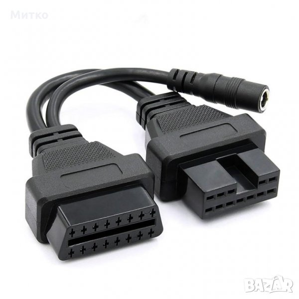 Кабел преходник mitsubishi 12pin към obd2, снимка 1