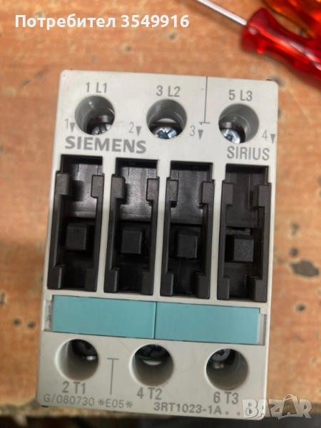 Контактор Siemens 4KW,бобинА 110V AC, снимка 1