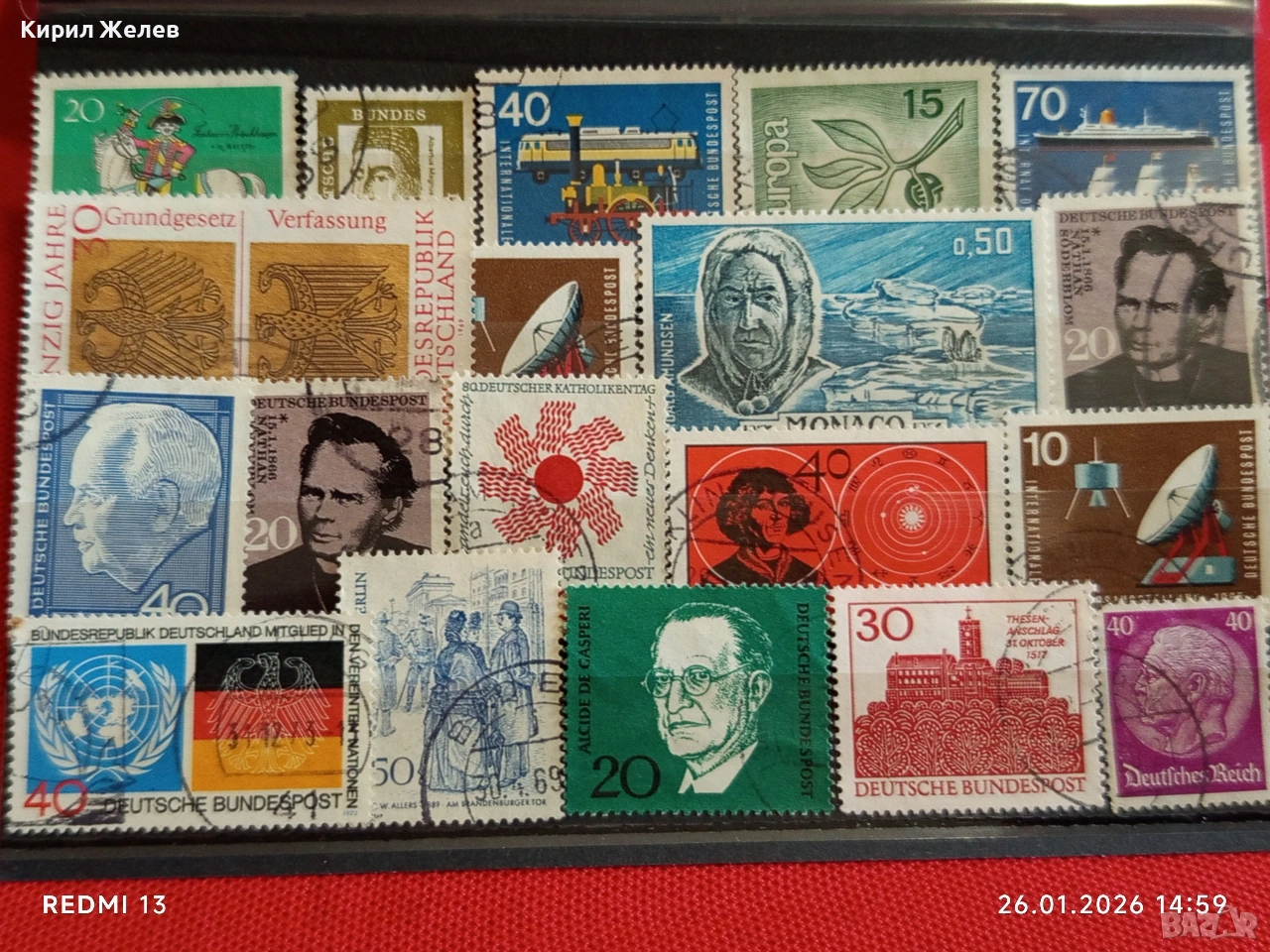 Стари пощенски марки от цял свят смесени ЛИЧНОСТИ,КОСМОС, КОРАБИ за КОЛЕКЦИЯ 51588, снимка 1