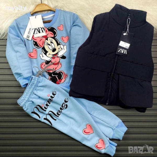 Детски комплект от 3 части – елек, блуза и долнище, снимка 1