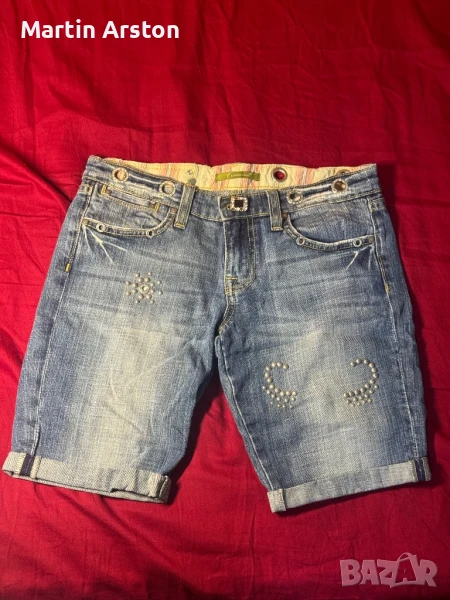 Стилни дамски дънкови бермуди Fracomina / Размер 44 / Като нови, снимка 1