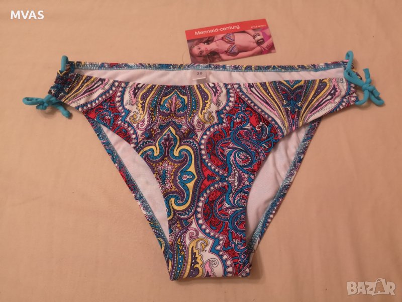 Нови - 35% дамски бански долнище 38 размер М размер сини шарени, снимка 1