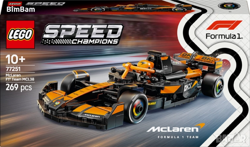 Конструктор LEGO® 77251 Speed ​​Champions - Болид McLaren F1® Team MCL38, снимка 1