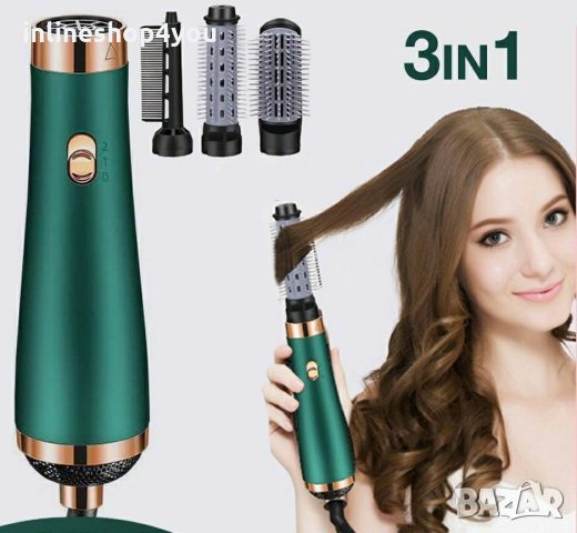 Четка сешоар с три различни приставки за прически на коса, снимка 1