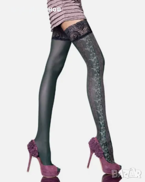 Високи мрежести чорапи, снимка 1