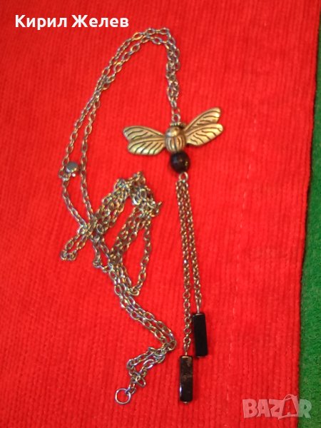 ФИГУРАЛНА СРЕБРИСТА АРТ ВИСУЛКА ПЕНДАНТ с ВЕРИЖКА НАКИТ БИЖУ УКРАШЕНИЕ МЕДАЛЬОН 5531, снимка 1