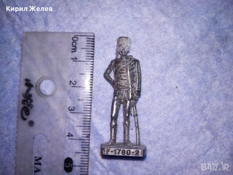 СТАРО МЕТАЛНО ВОЙНИЧЕ КИНДЕР - ФРЕНСКИ ГРЕНАДИР с ПОСРЕБРЯВАНЕ МНОГО РЯДКО За КОЛЕКЦИЯ 55911, снимка 1