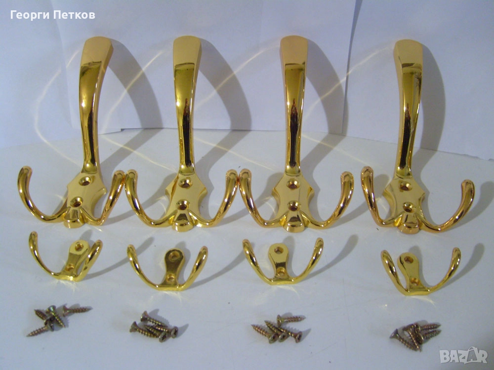 Метални Закачалки комплект-хром/сатен ии злато., снимка 1