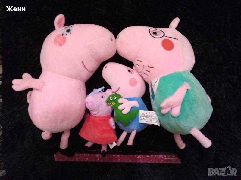 Лот плюшени играчки Peppa Pig Пепа Пиг 30 см, 20 см, 15 см, снимка 1