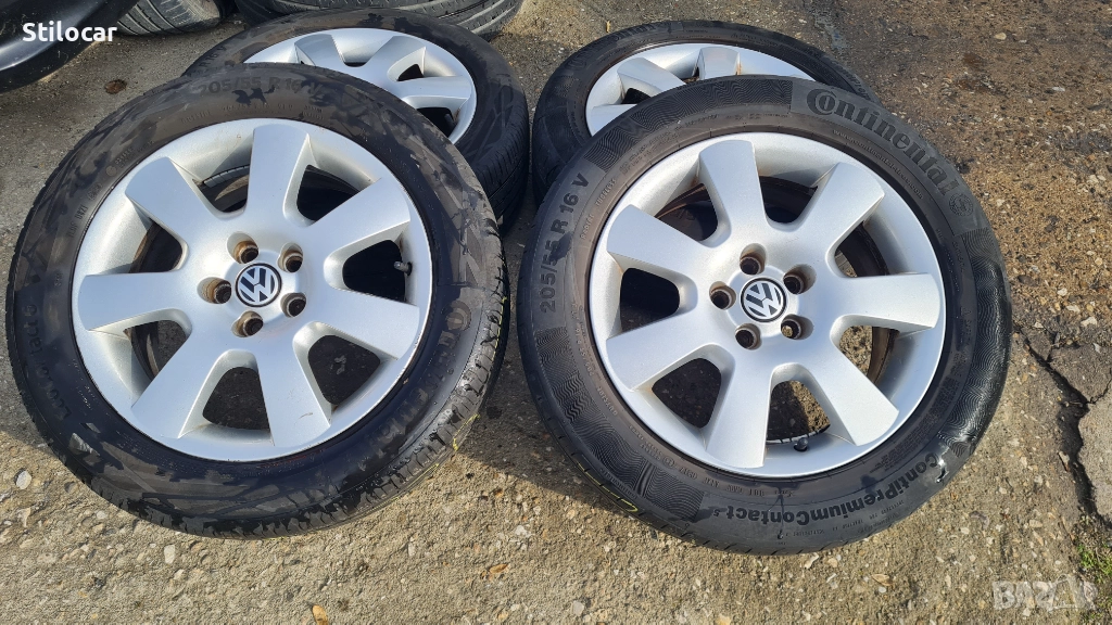 Джанти с гуми VW 5x100 16ки BORBET, снимка 1