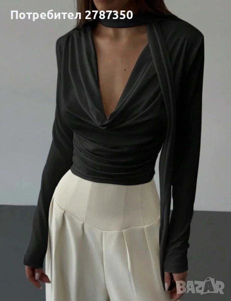Дамска ефектна блуза, снимка 1