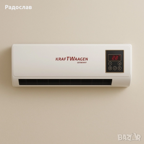 Стенна печка KraftWaagen 3 в 1 – отопление и охлаждане за всяка стая., снимка 1