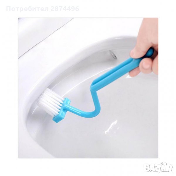 3355 Извита Мини четка за лесно почистване под ръба на тоалетната чиния, снимка 1