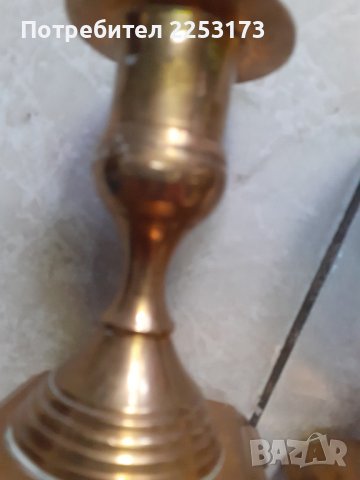 Двойка месингови свещници лот, снимка 4 - Декорация за дома - 35738824