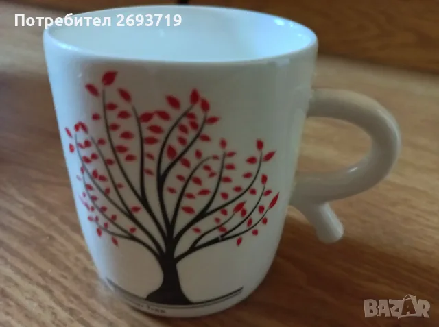 Комплект от 2 чашки за кафе, с лъжички, снимка 3 - Чаши - 56199159