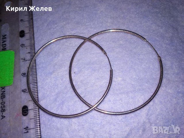 КЛАСИЧЕСКИ СТИЛЕН МОДЕЛ СРЕБЪРНИ ОБЕЦИ ВИСОКА ПРОБА СРЕБРО РЪЧНА МАЙСТОРСКА ИЗРАБОТКА 38746, снимка 8 - Обеци - 41730123
